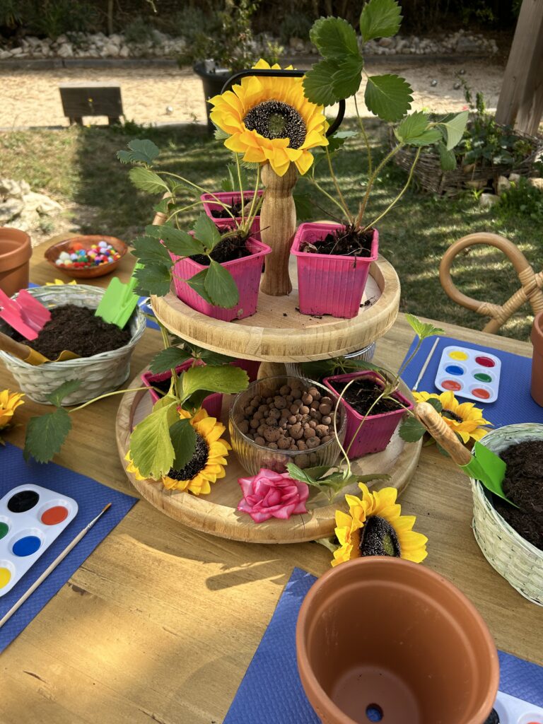 atelier jardinage pots de fleurs