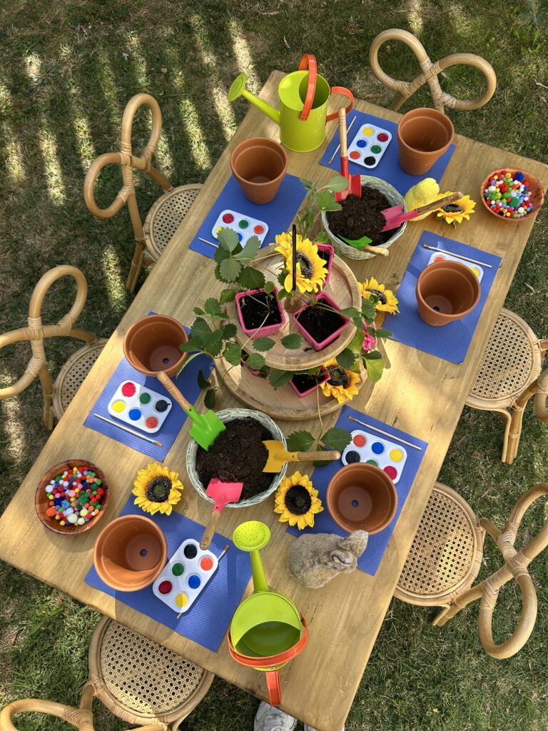 table atelier jardinage